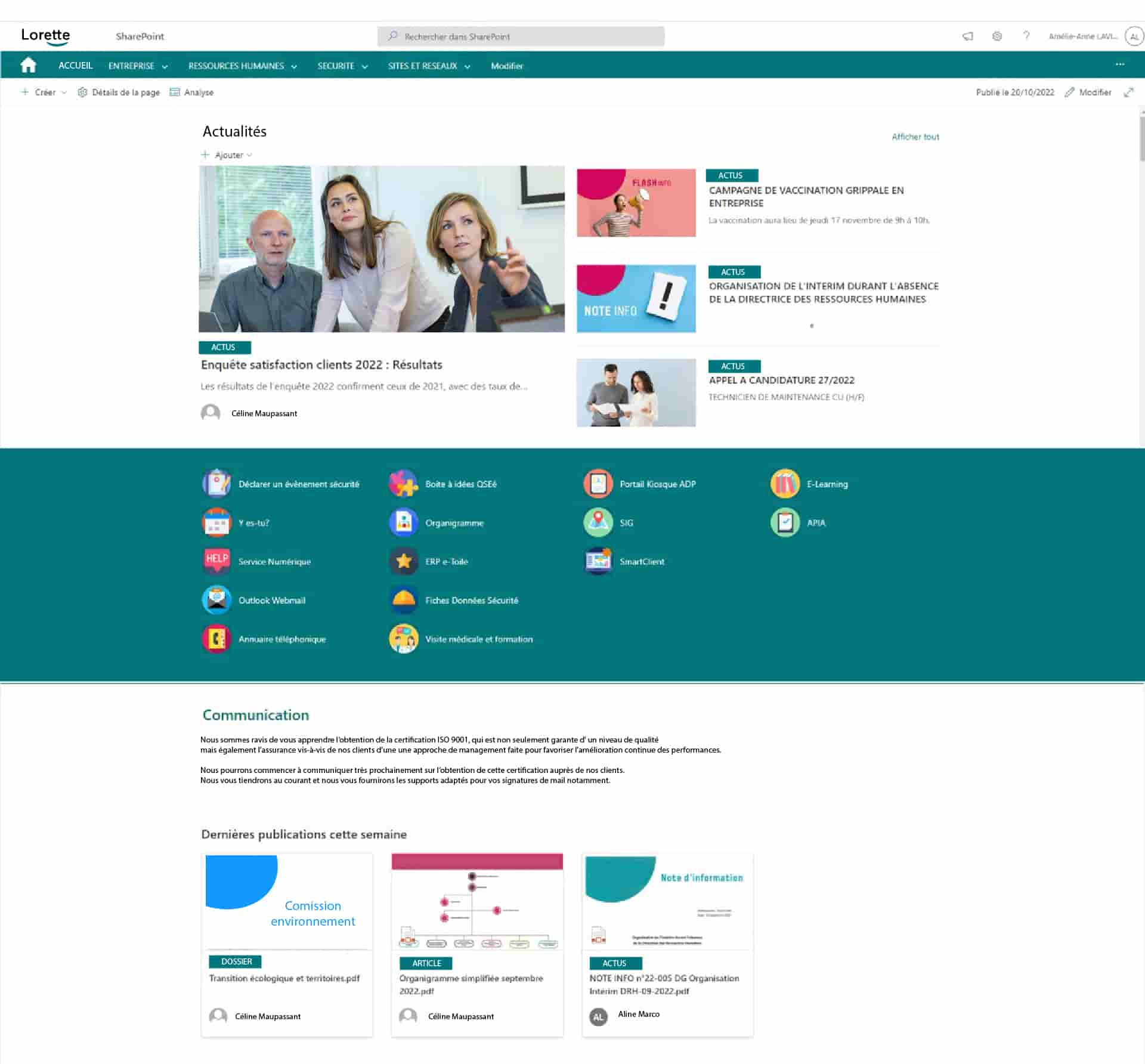 exemple intranet sharepoint