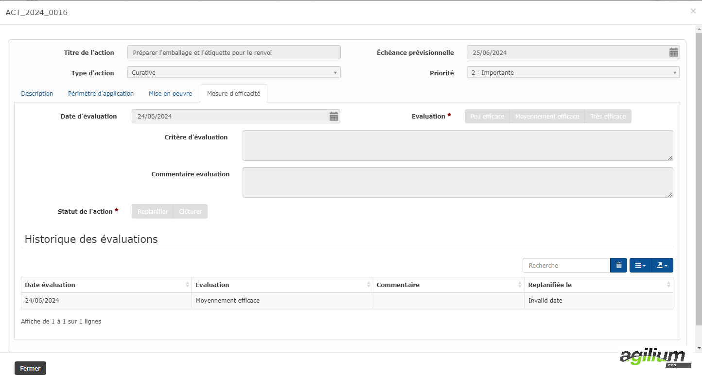 Fiche Action Corrective Image
