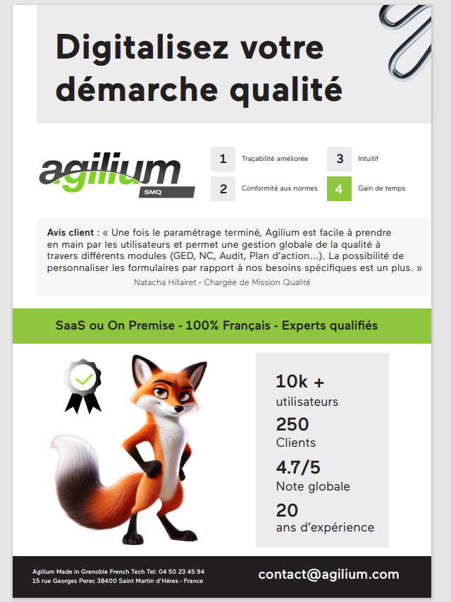 Brochure de la GED qualité Agilium